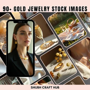 Gold Jewelry Stock Photos Bundle